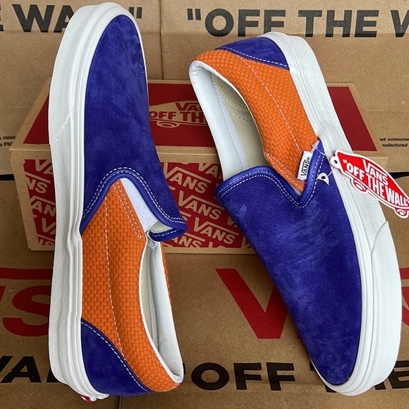 Vans Classic Slip On P&C Royal Blue/ Apricot Buff sneakers WMNS - Picture 12 of 16